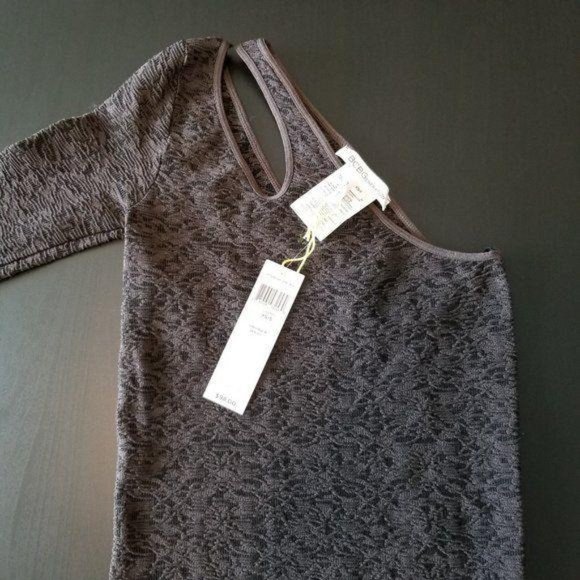 BCBG One Shoulder Long Sleeve Bodycon Sheath Dress - Picture 3 of 5